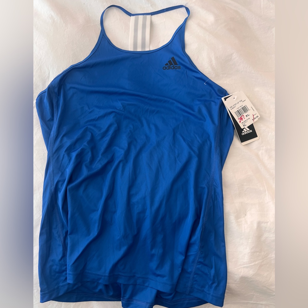 Women’s blue adidas workout tank - size XL